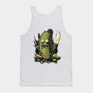 Pickle with a knife Tank Top